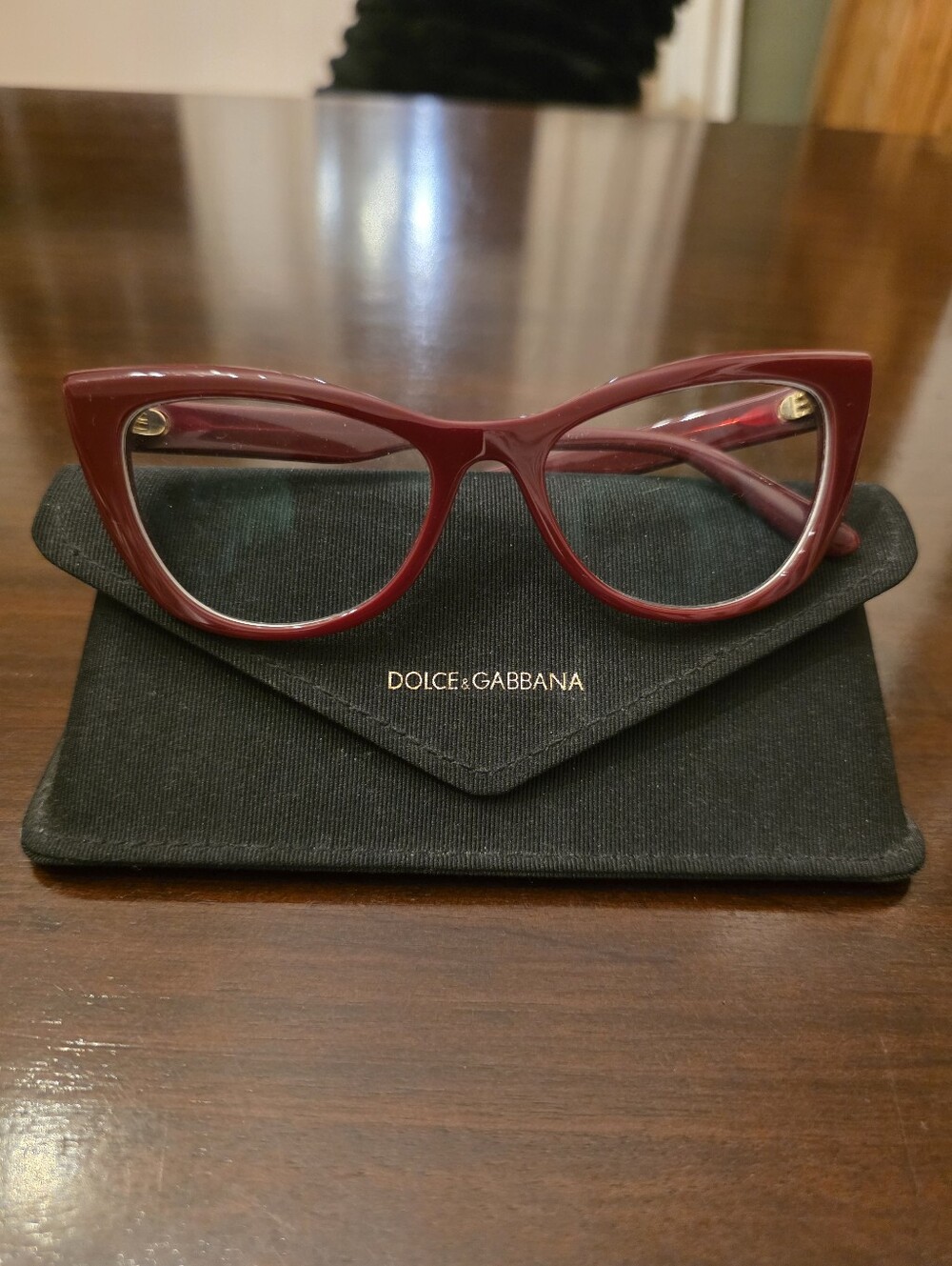 Dolce & Gabbana Women's Burgundy Cat Eye Glasses